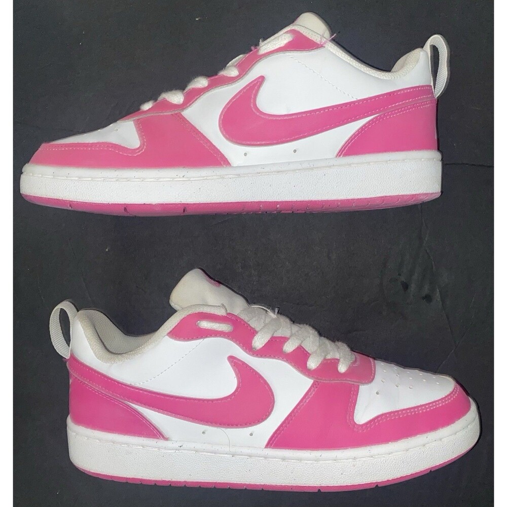 Nike Court Borough Low Recraft Pink/White Sz 7Y/Women Sz 8.5 Sneakers/Athletic